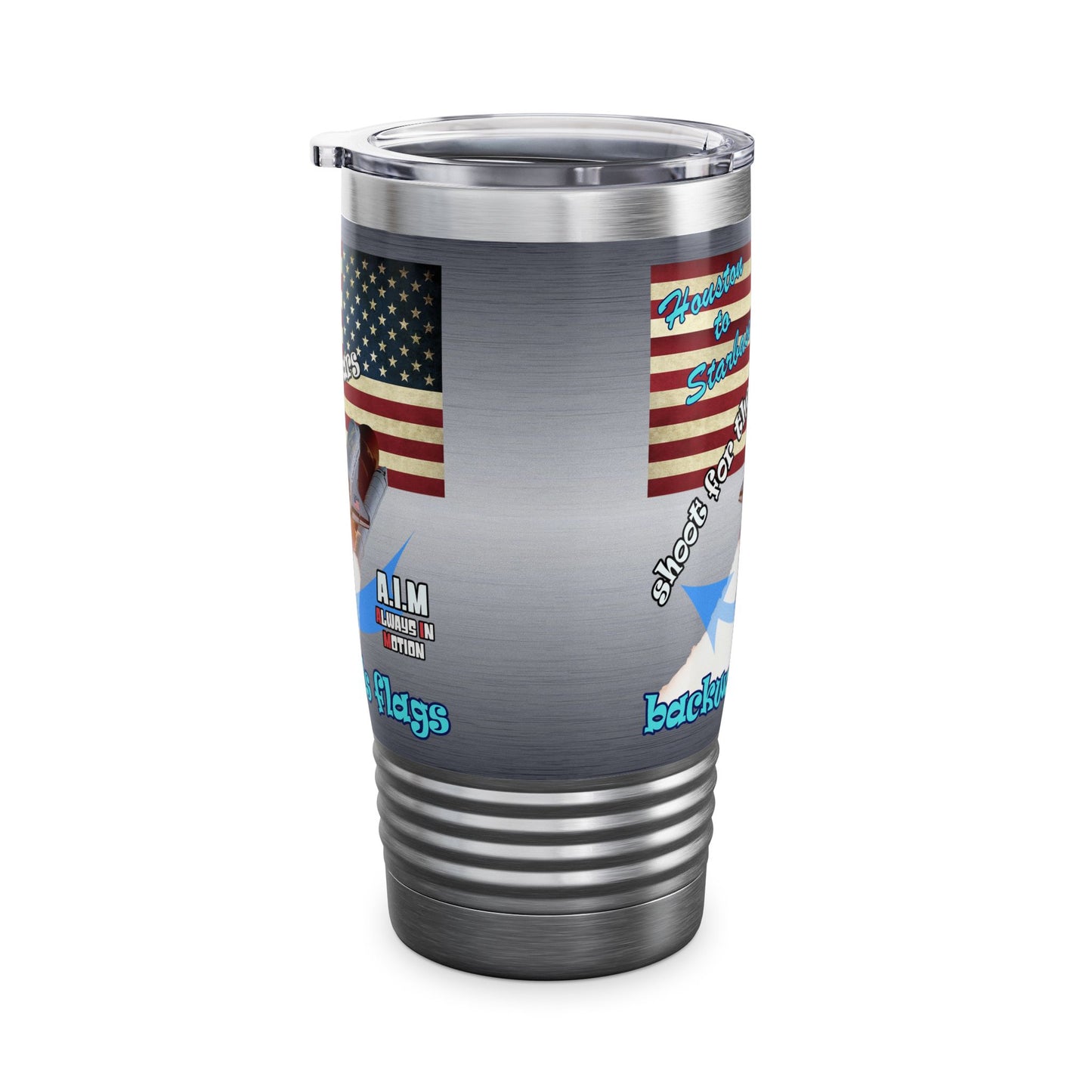shoot for the stars - Ringneck Tumbler, 20oz (brushed nickel)