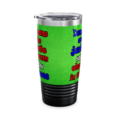 donkeys and elephants - Ringneck Tumbler, 20oz (green turf)