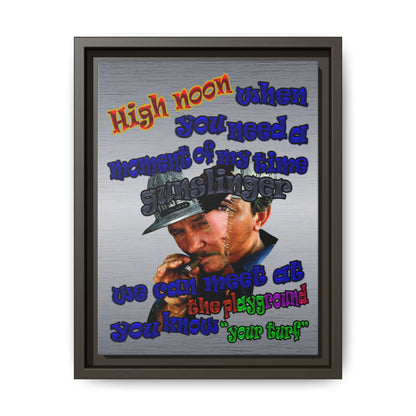 high noon - framed canvas art (brushed nickel)