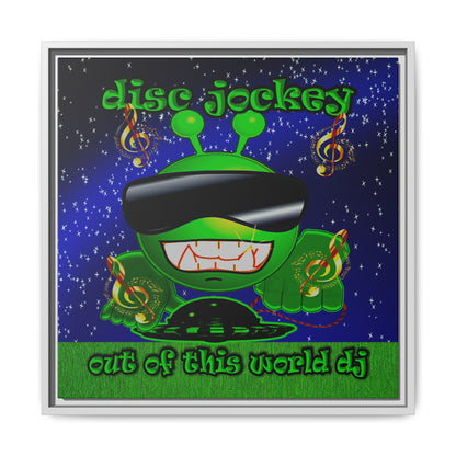 disc jockey - framed canvas art ('snoops' background)