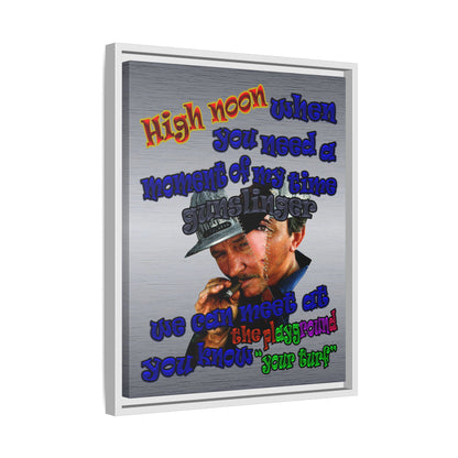 high noon - framed canvas art (brushed nickel)