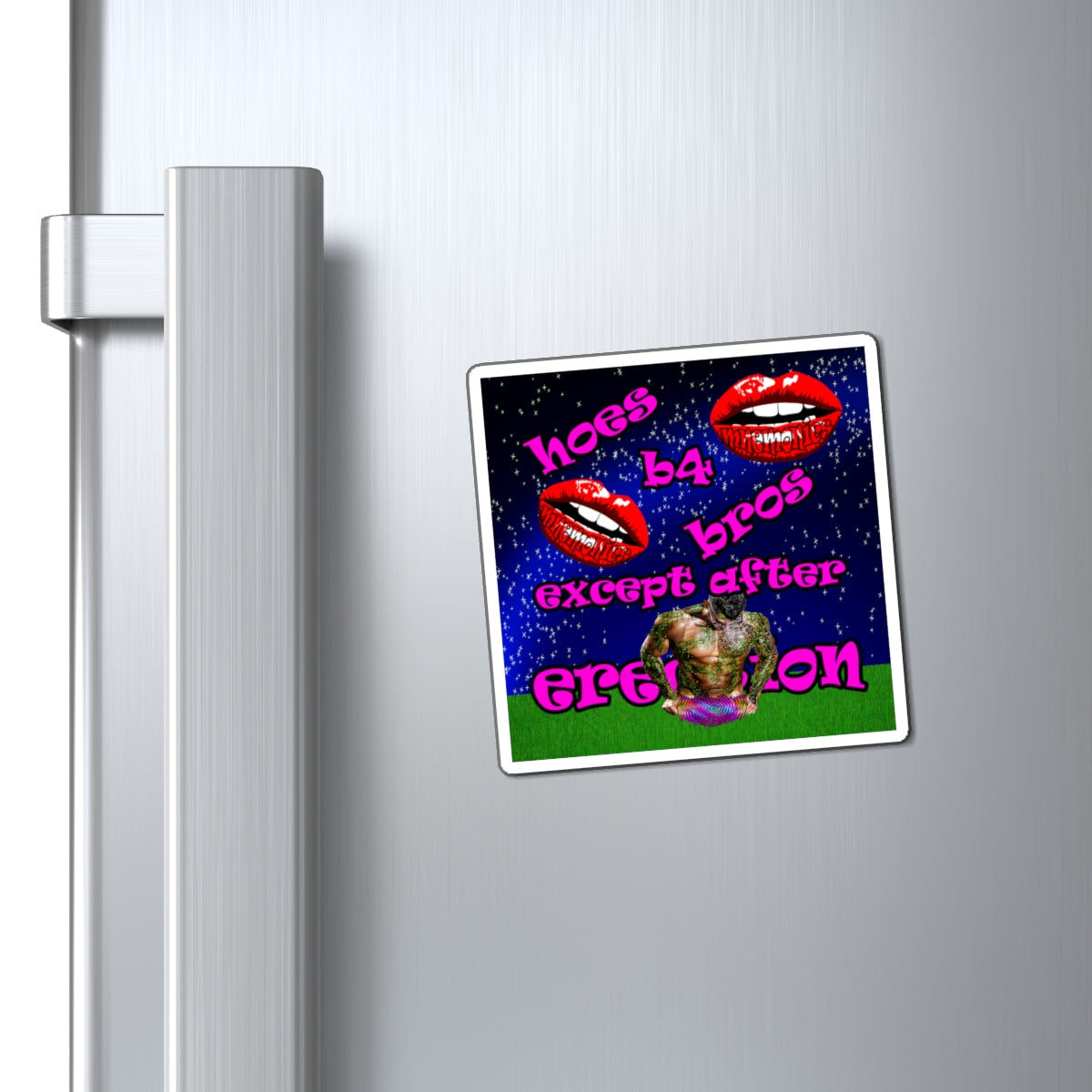 hoes b4 bros - Magnets - ('snoops' background)