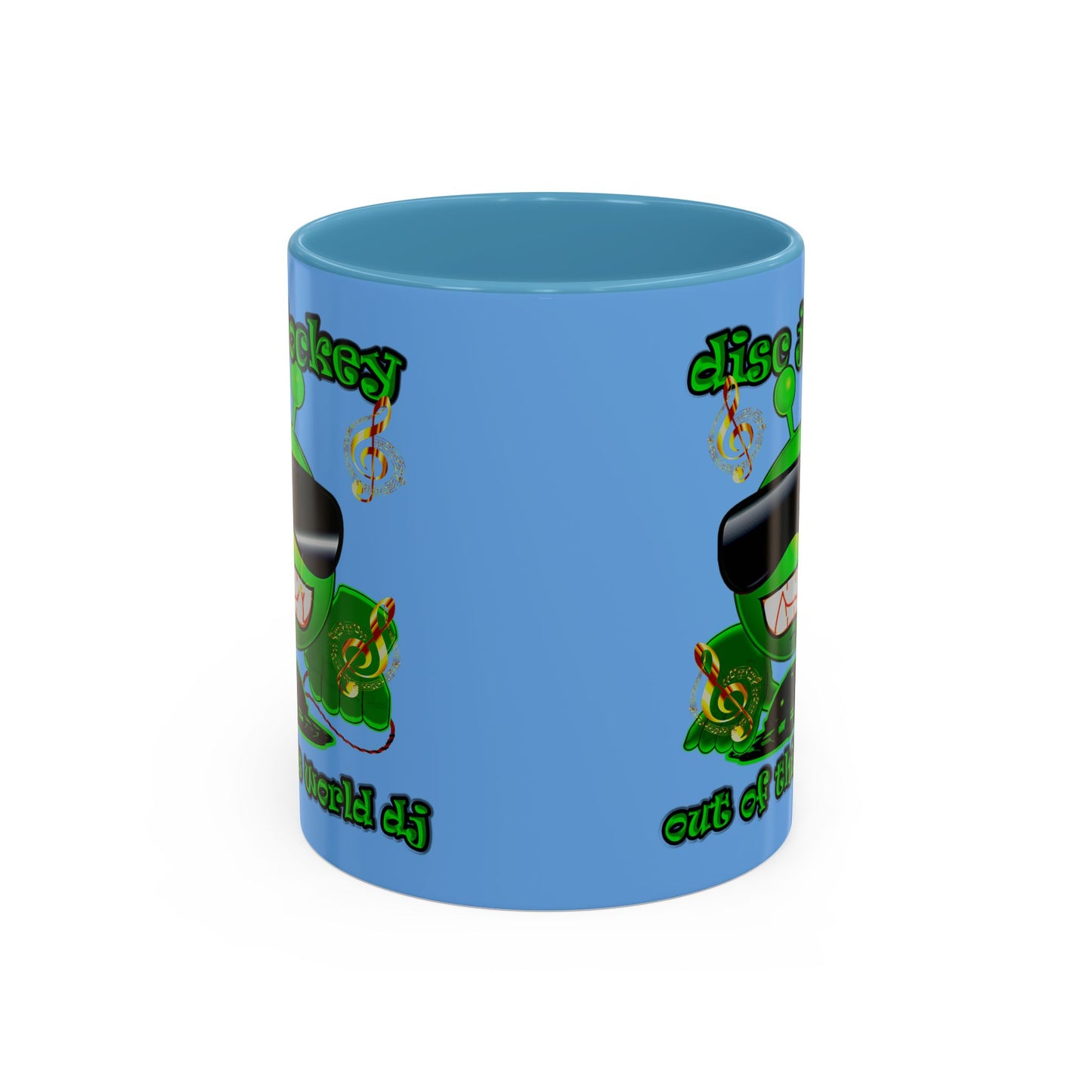disc jockey - Accent Mug (light blue)