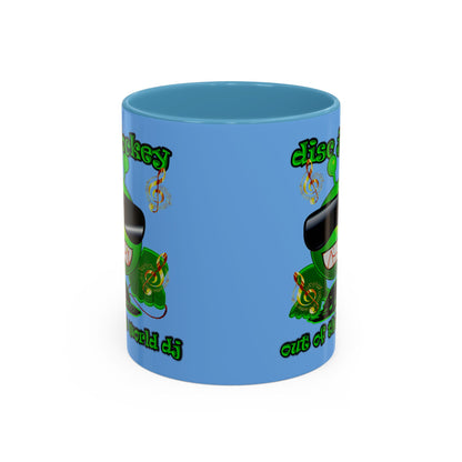 disc jockey - Accent Mug (light blue)
