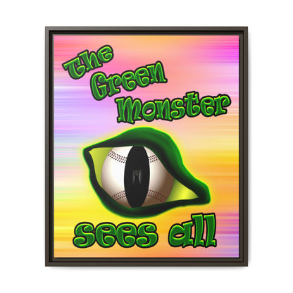 green monster - framed canvas art (color blur)