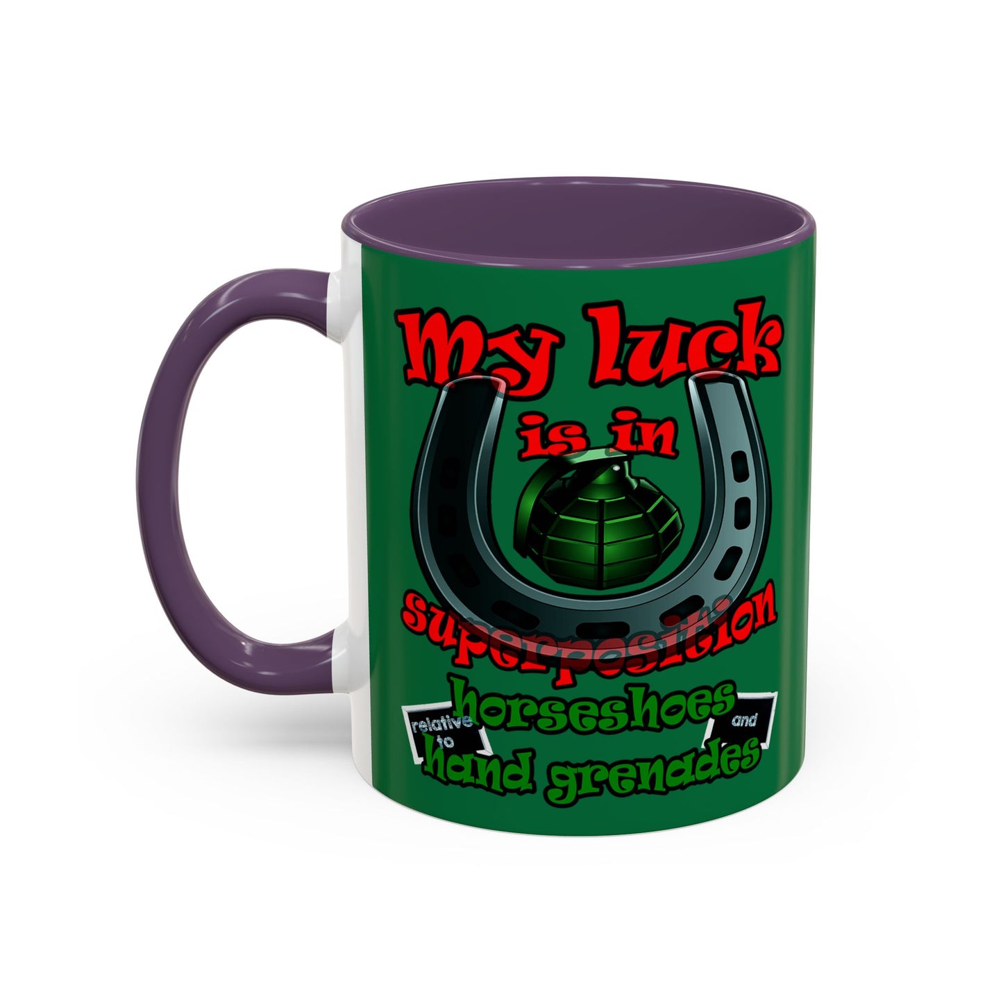 my luck - Accent Mug (dark green)