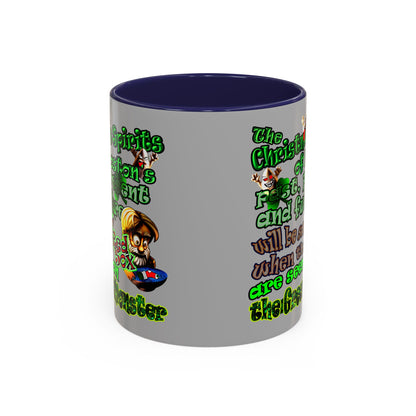 christmas spirits of boston - Accent Mug (light grey)