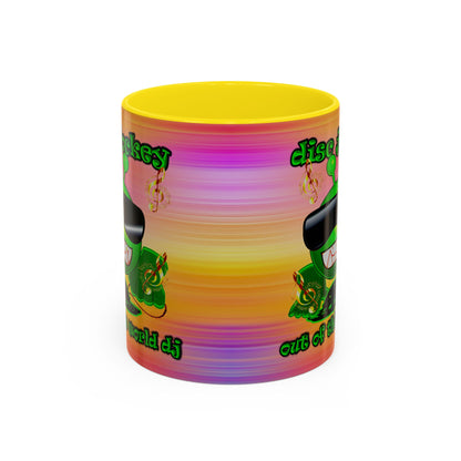 disc jockey - Accent Mug (color blur)