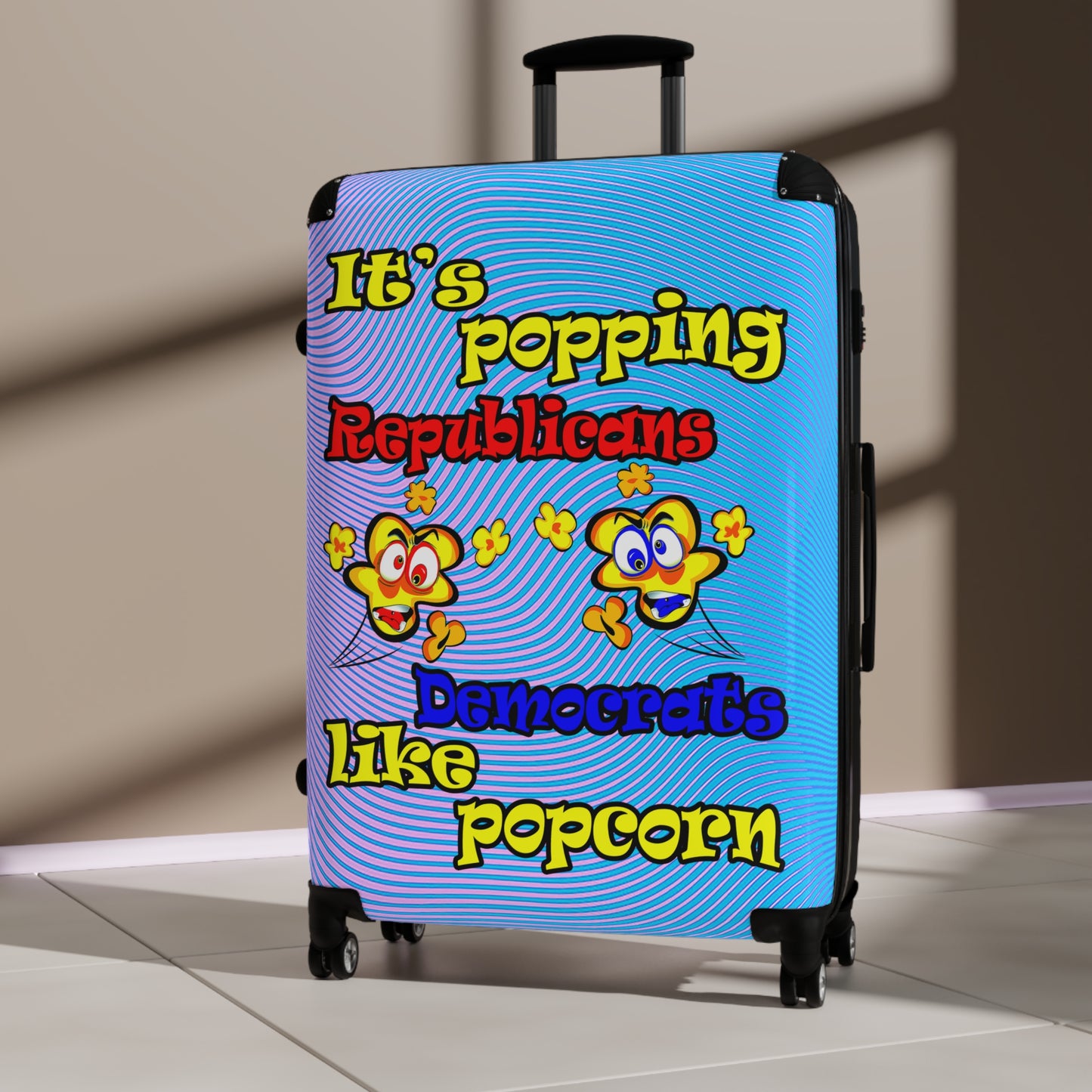 popping like popcorn - Suitcase (light blue-purple wave)