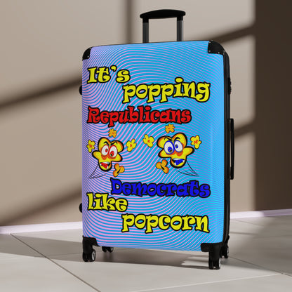 popping like popcorn - Suitcase (light blue-purple wave)