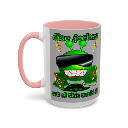 disc jockey - Accent Mug (light grey)