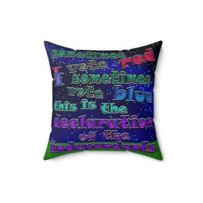 declaration of the independents - Faux Suede Square Pillow - ('snoops' background)