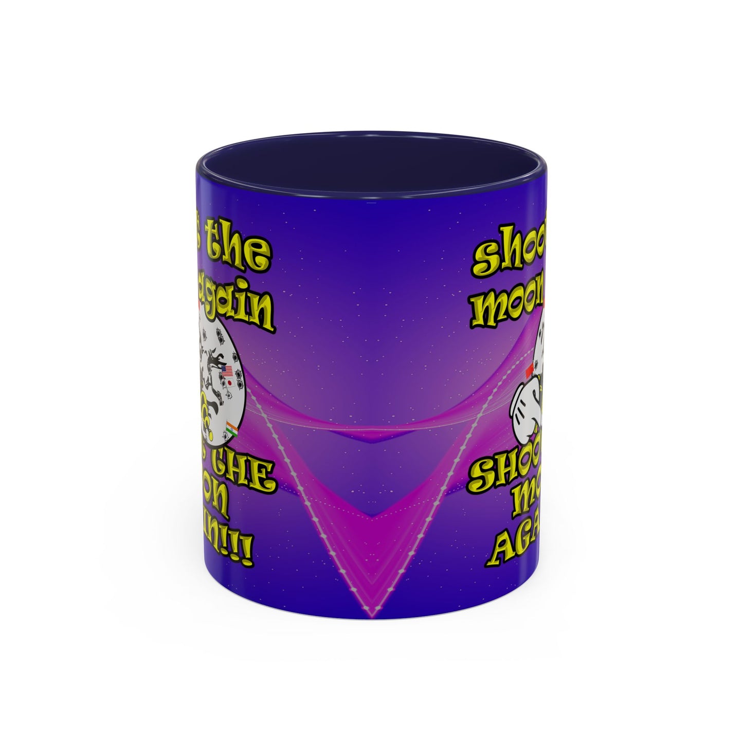 shoot the moon again - Accent Mug (purple-pink wave)