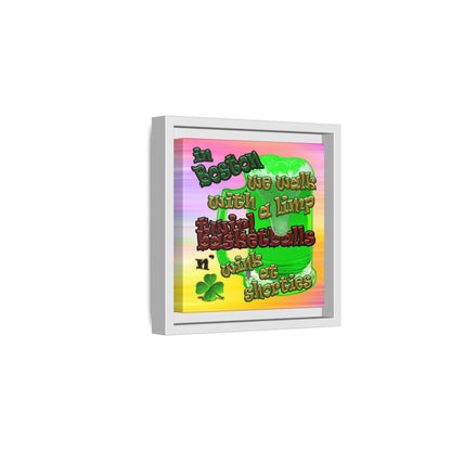 celtics logo - framed canvas art (color blur)