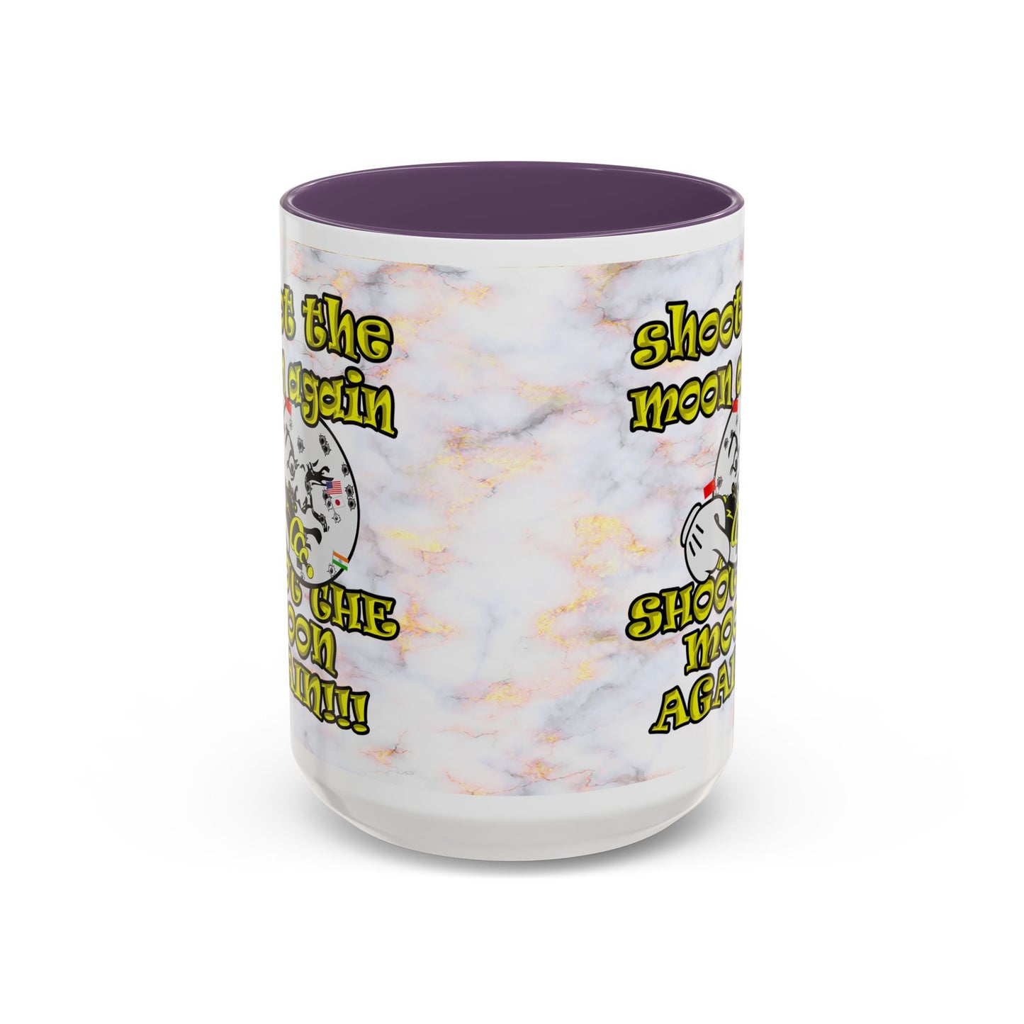 shoot the moon again - Accent Mug (white marble)