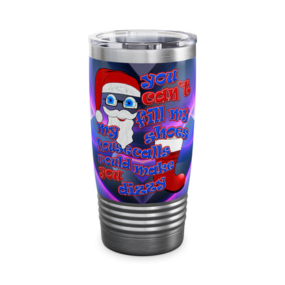 santa's shoes - Ringneck Tumbler, 20oz (grey-pink wave)