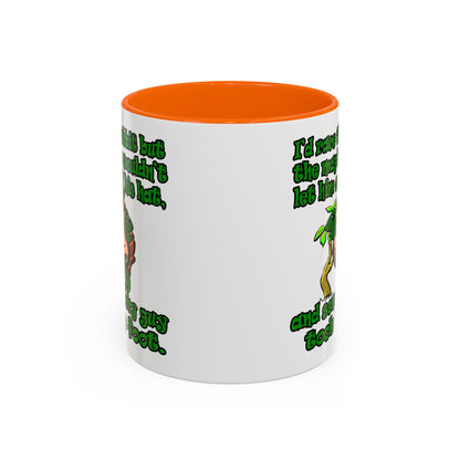 turtle race - Accent Mug (white)