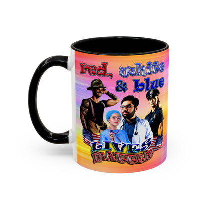 rw&b lives matter - Accent Mug (color blur)