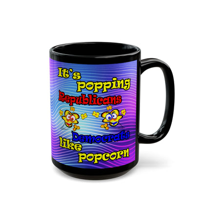 popping like popcorn - Black Mug (purple wave)
