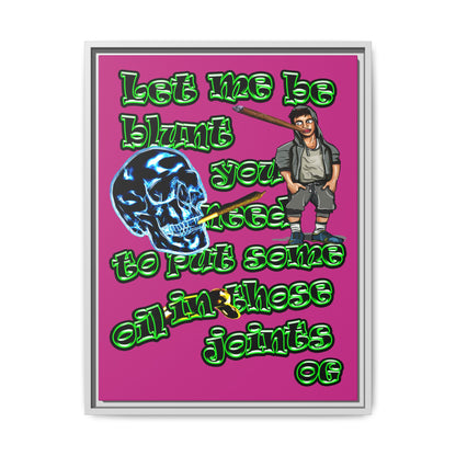 og - framed canvas art (pink)