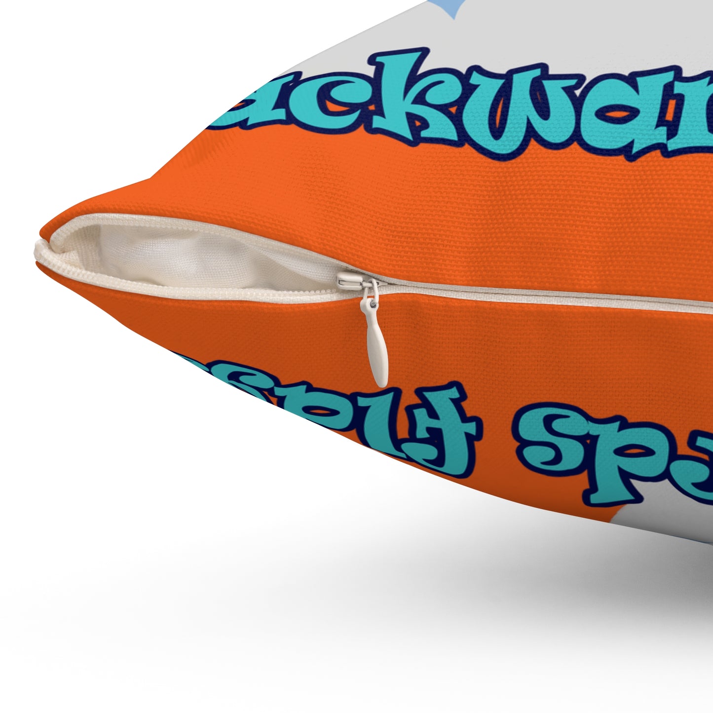 shoot for the stars - Spun Polyester Square Pillow - (orange)