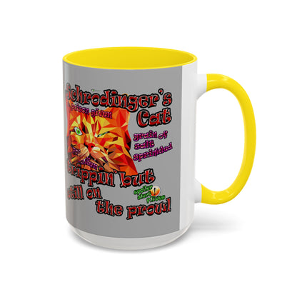 schrodinger's cat - Accent Mug (light grey)