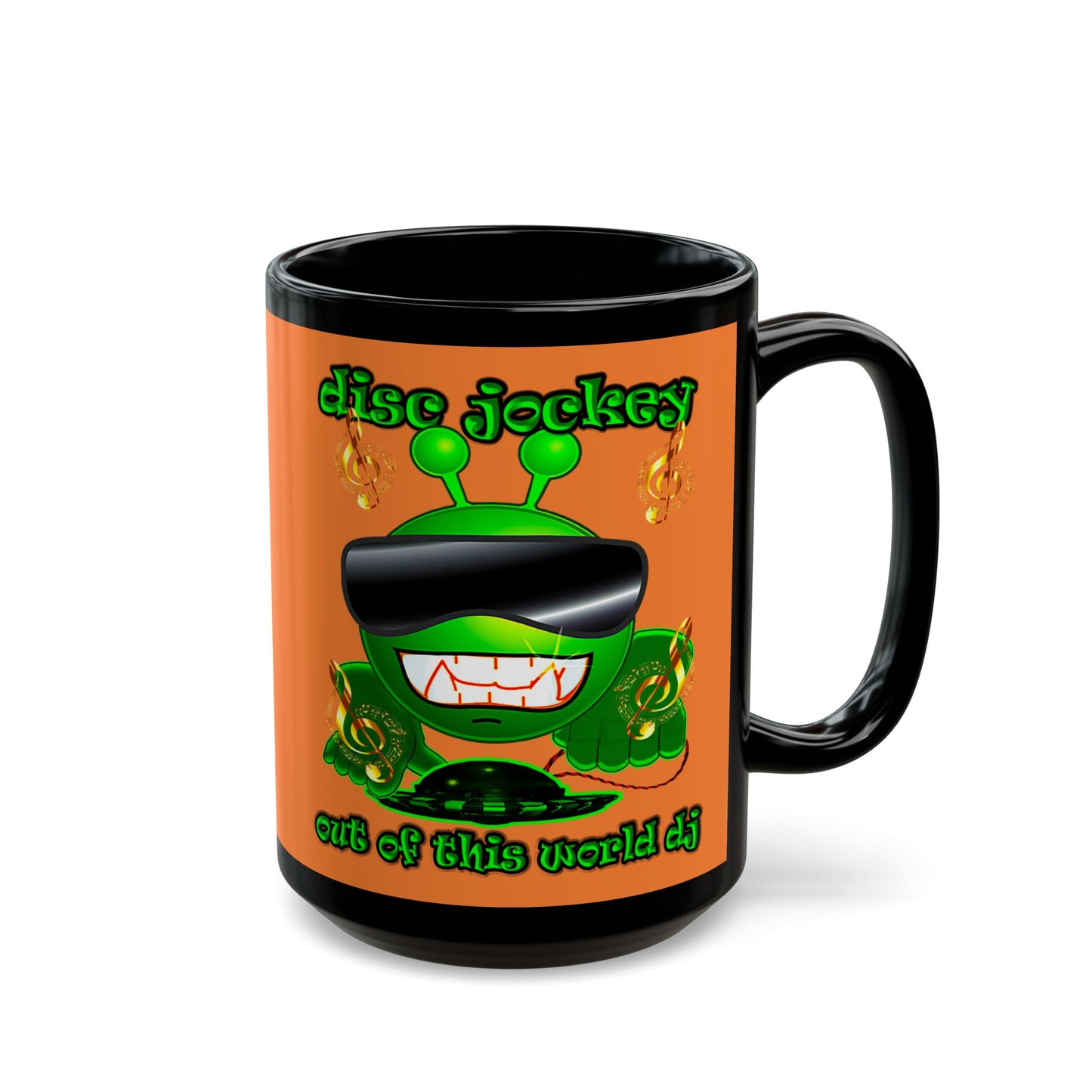 disc jockey - Black Mug (crusta)