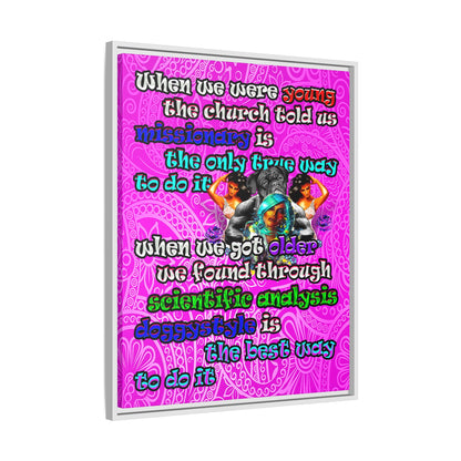 doggystyle - framed canvas art (pink swirl)
