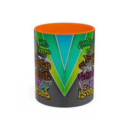 the bum's shit - Accent Mug (rainbow split)