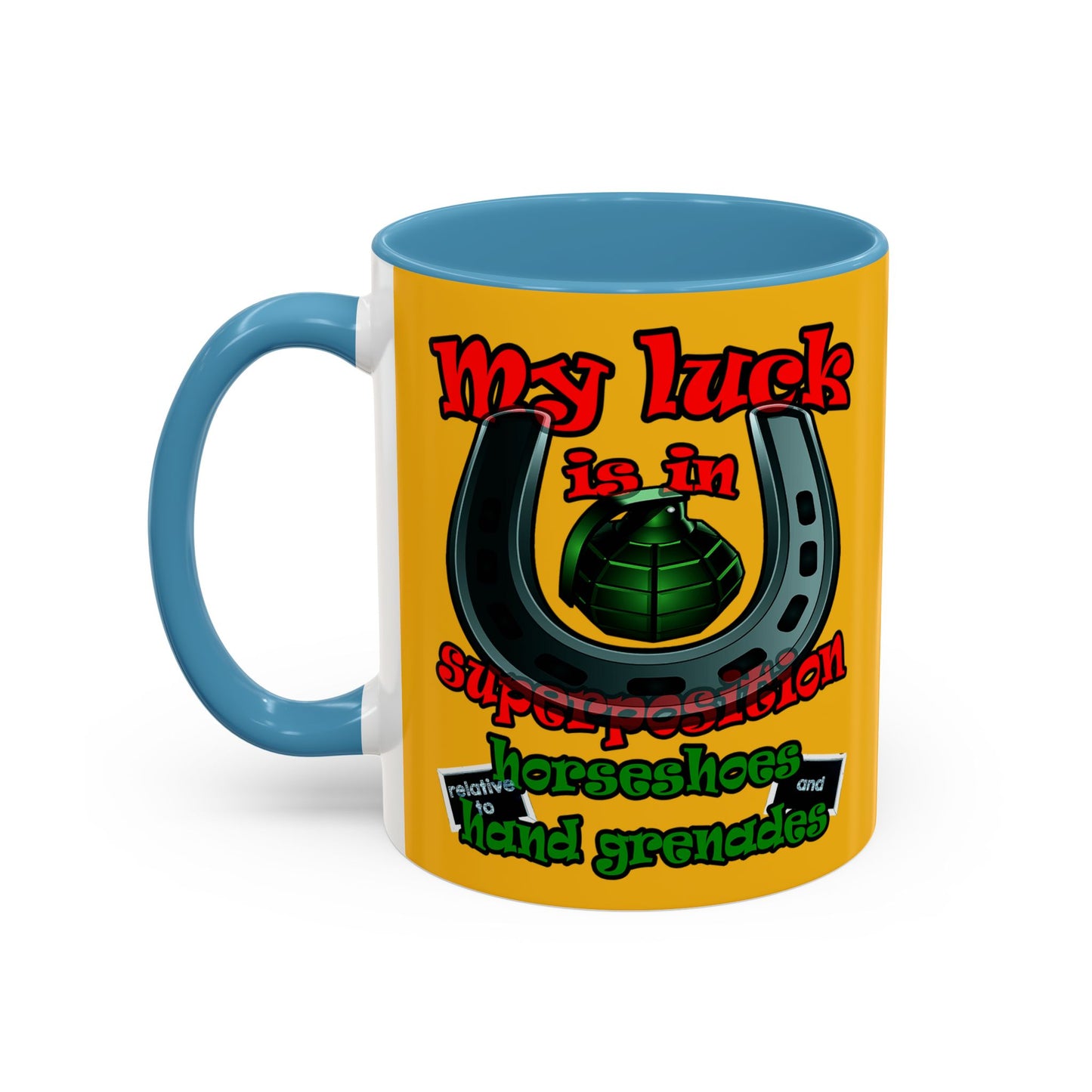 my luck - Accent Mug (yellow)