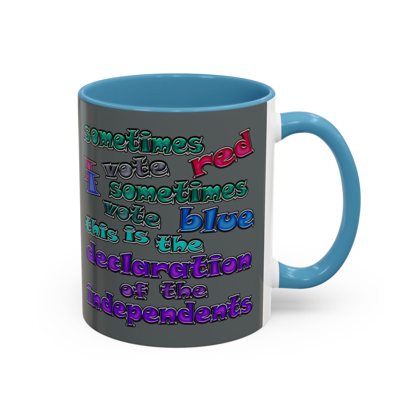 declaration of the independents - Accent Mug (dark grey)