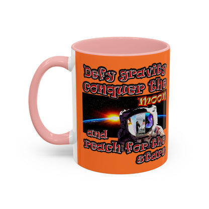 defy conquer reach - Accent Mug (crusta)