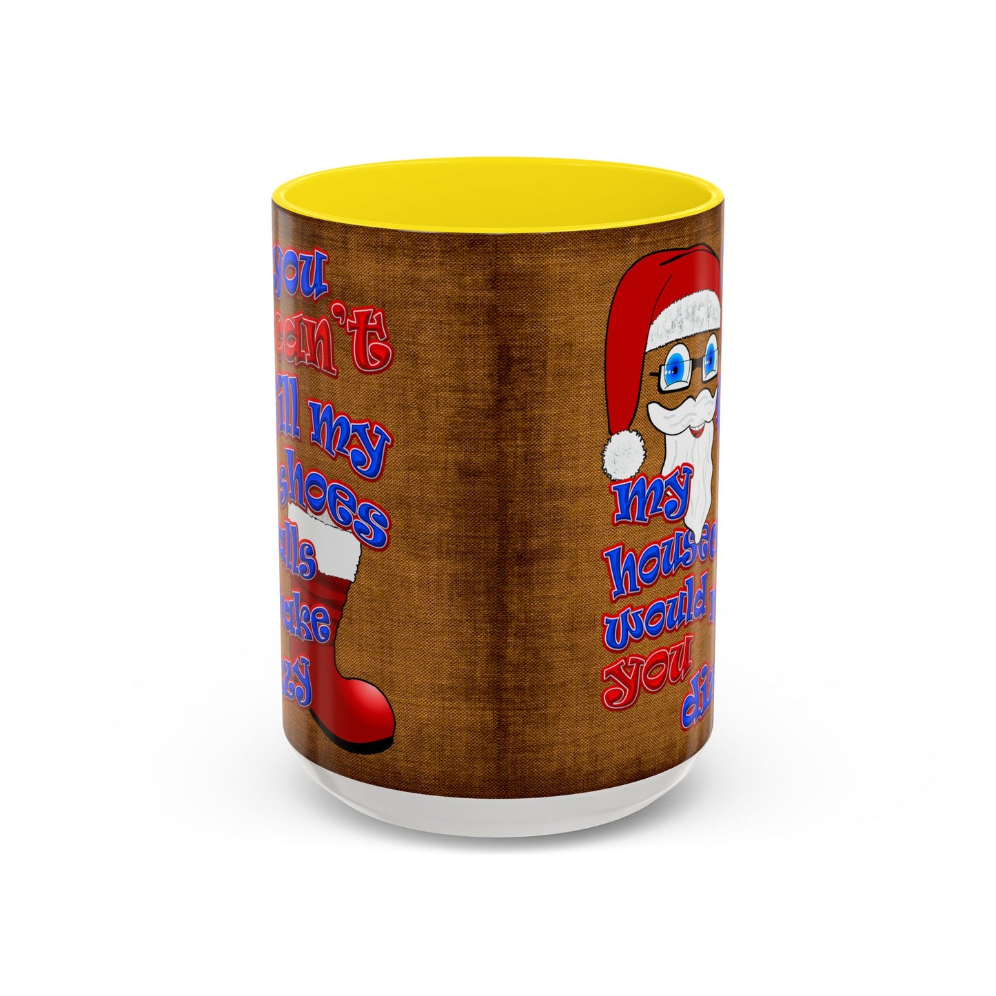 santa's shoes - Accent Mug (brown papyrus)