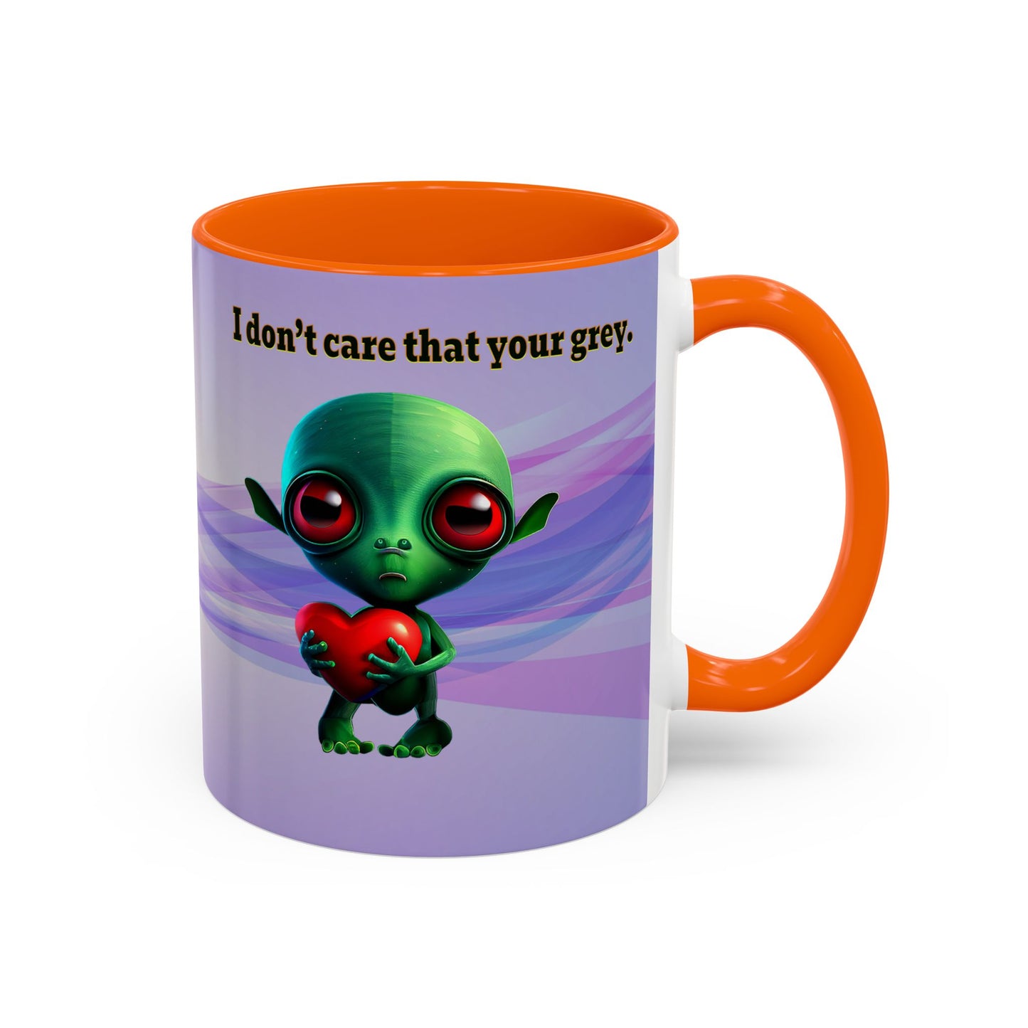 I don't care that your grey - Accent Mug (light blue-pink wave)