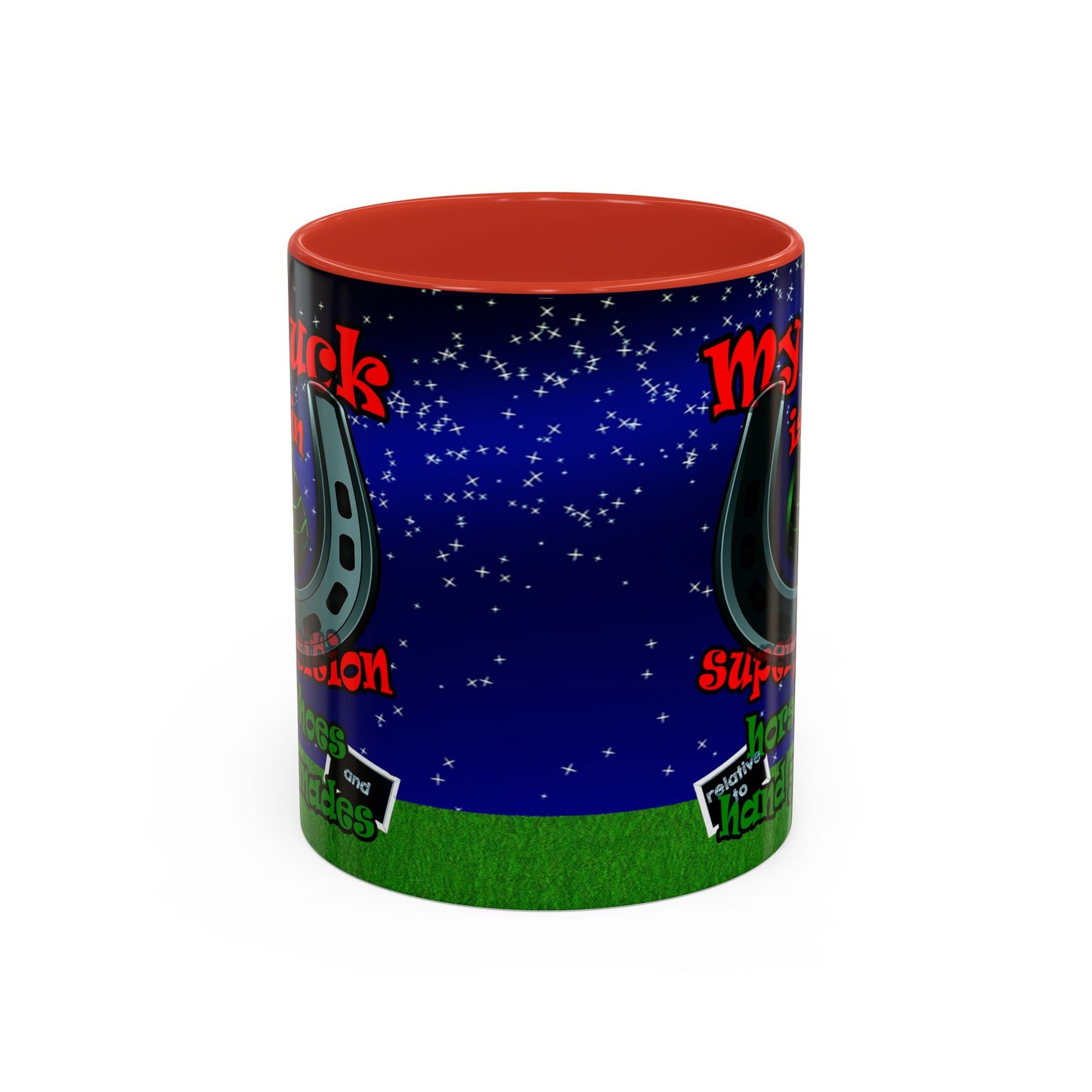 my luck - Accent Mug ('snoops' background)