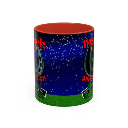 my luck - Accent Mug ('snoops' background)