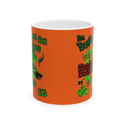 celtics logo - White Mug (orange)
