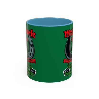 my luck - Accent Mug (dark green)