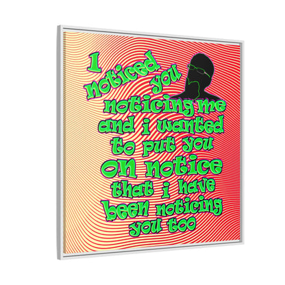 noticed you noticing - framed canvas art (yellow-orange wave)