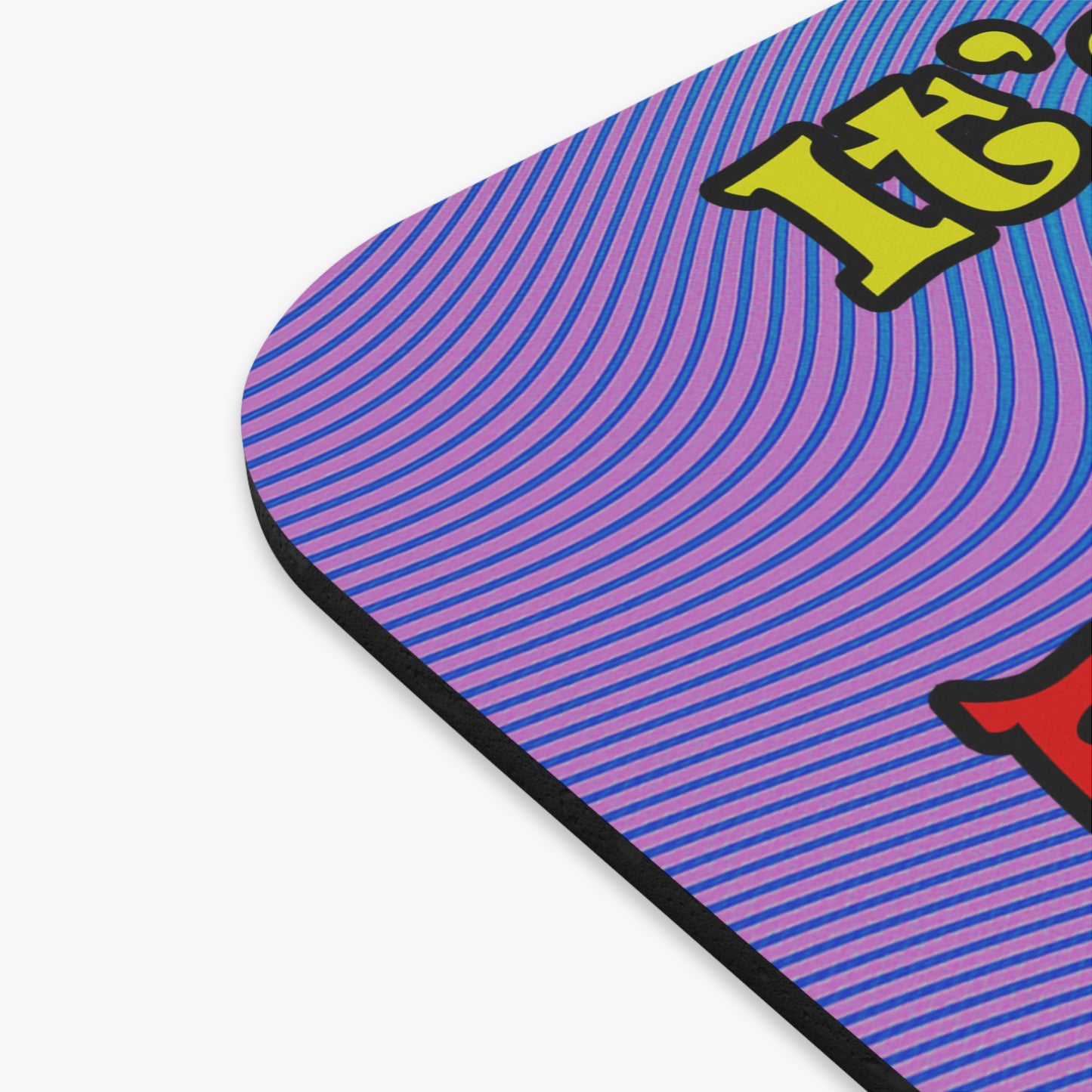 popping like popcorn - Mouse Pad (Rectangle) (light blue-purple wave)