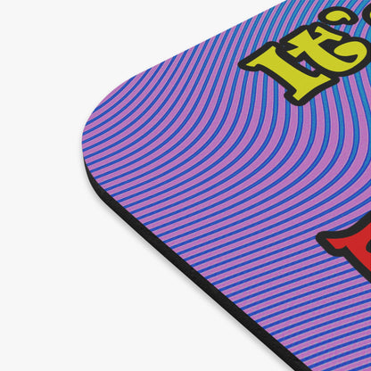 popping like popcorn - Mouse Pad (Rectangle) (light blue-purple wave)