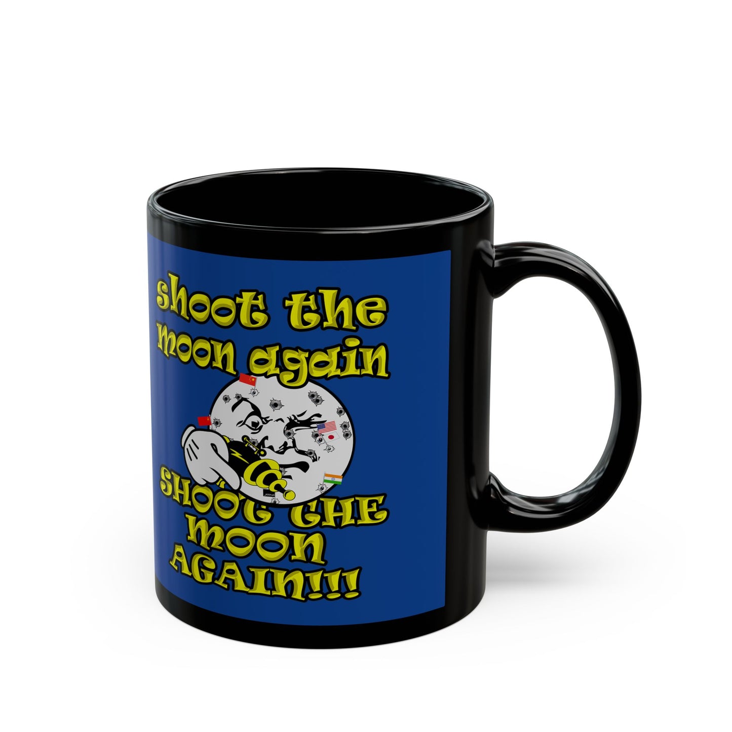 shoot the moon again - Black Mug (dark blue)