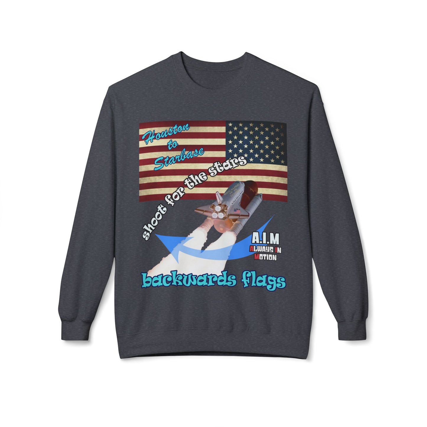 shoot for the stars - Unisex Midweight Softstyle Fleece Crewneck Sweatshirt