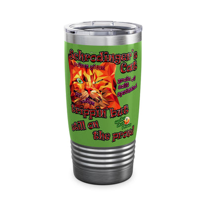 schrodinger's cat - Ringneck Tumbler, 20oz (green)