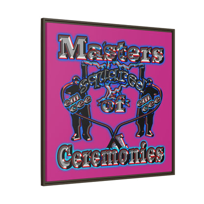 em cee squared - framed canvas art (pink)