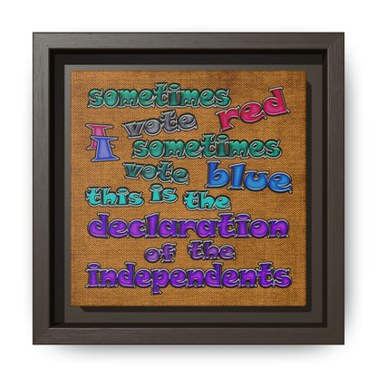 declaration of the independents - framed canvas art (brown papyrus)