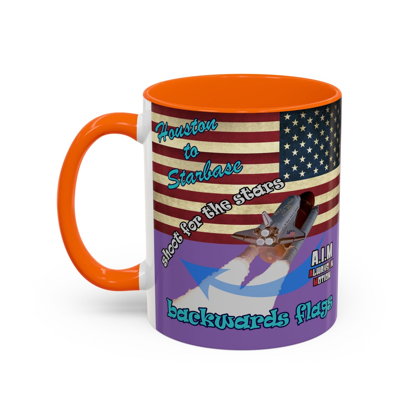 shoot for the stars - Accent Mug (light purple)