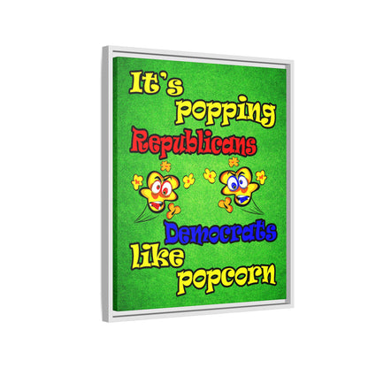 popping like popcorn - framed canvas art (green turf)