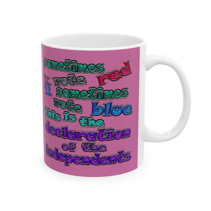 declaration of the independents - White Mug (light pink)