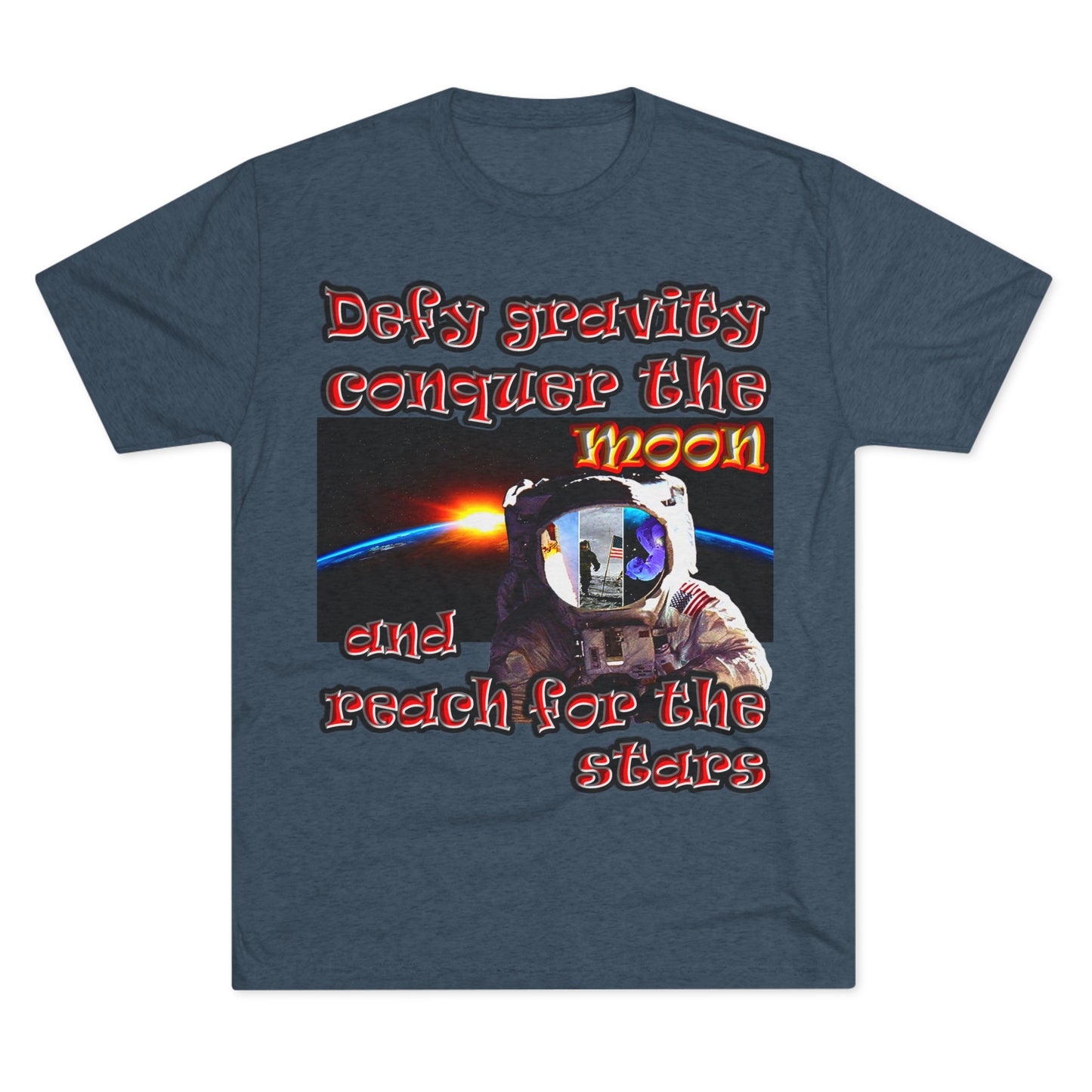 defy conquer reach - Unisex Tri-Blend Crew Tee